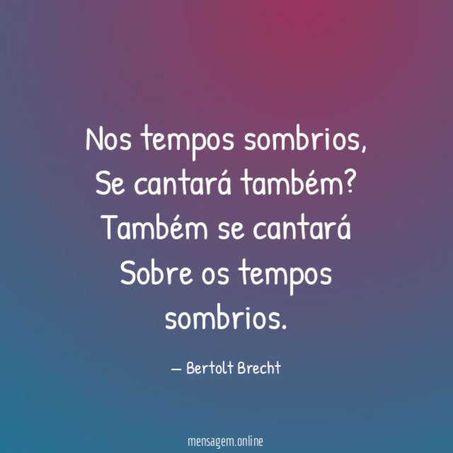 Nos tempos sombrios