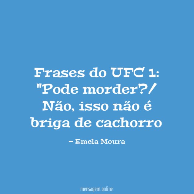 Frases do UFC 1