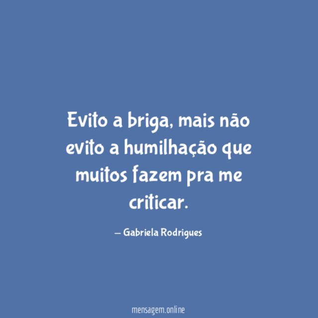 Evito a briga
