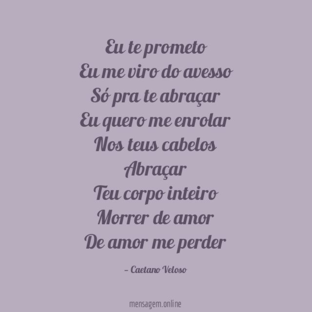 Eu te prometo
Eu me viro do avesso
Só pra te abraçar