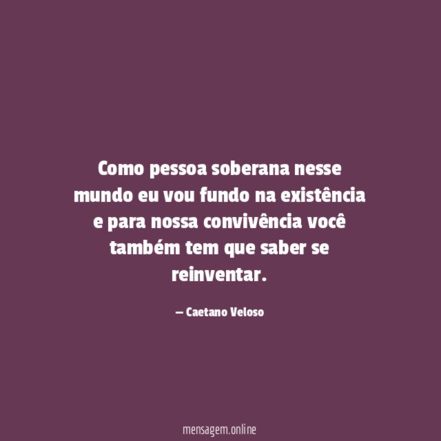 Como pessoa soberana nesse mundo eu vou fundo