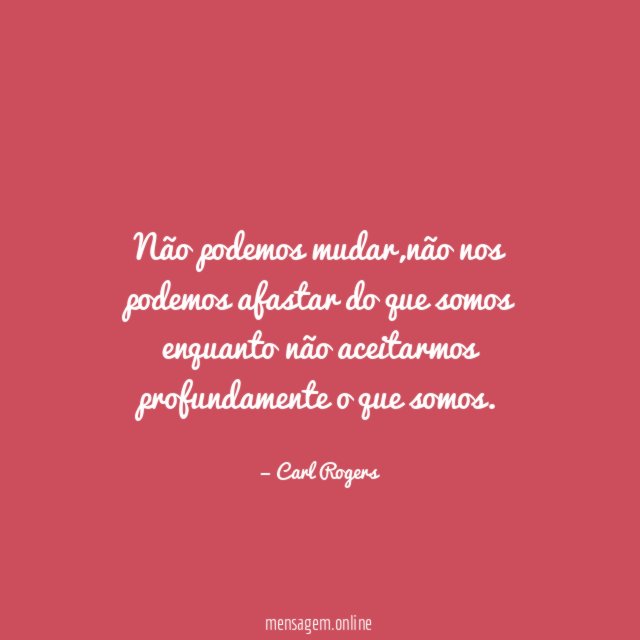 Não podemos mudar