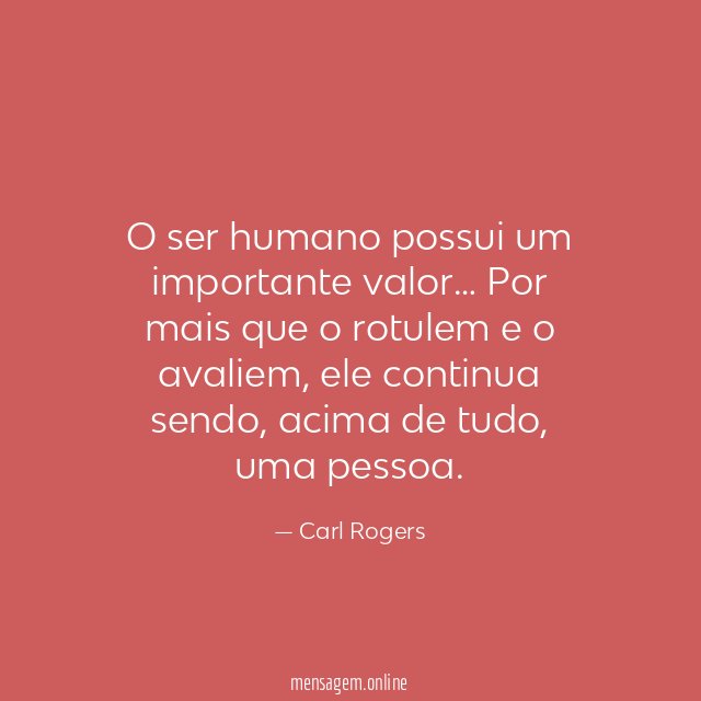 O ser humano possui um importante valor