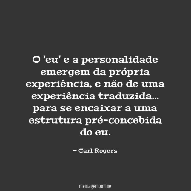 O 'eu' e a personalidade emergem da própria experiência