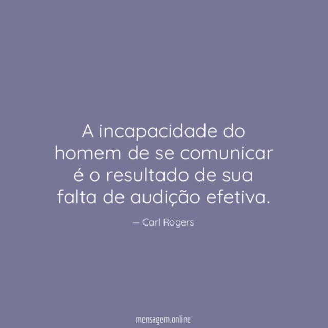 A incapacidade do homem de se comunicar é