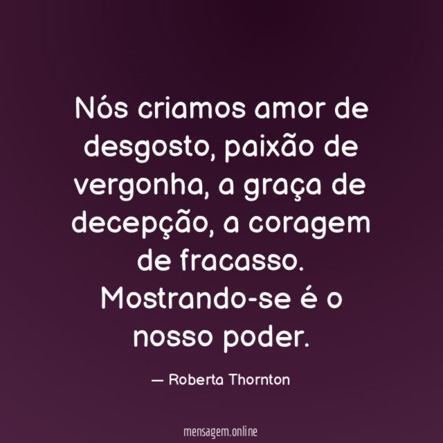Nós criamos amor de desgosto