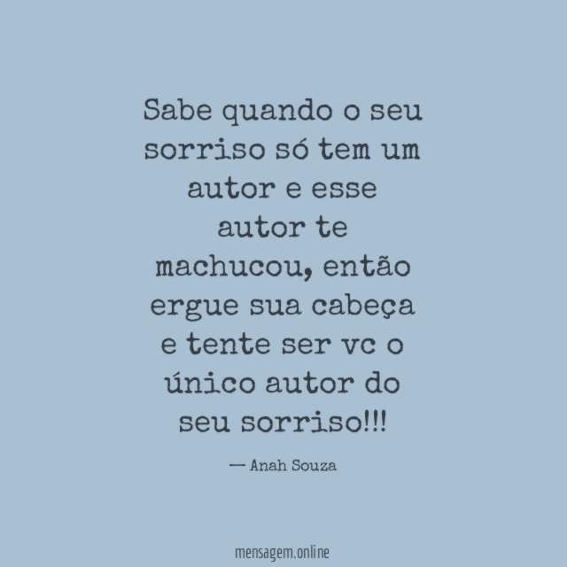 Sabe quando o seu sorriso só tem um