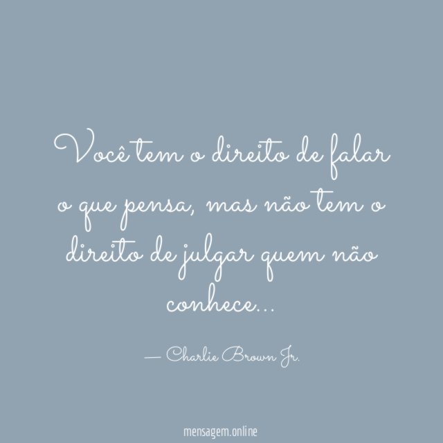 Você tem o direito de falar o que pensa