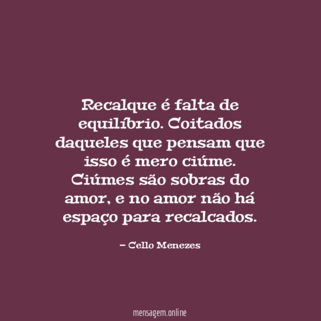Recalque é falta de equilíbrio