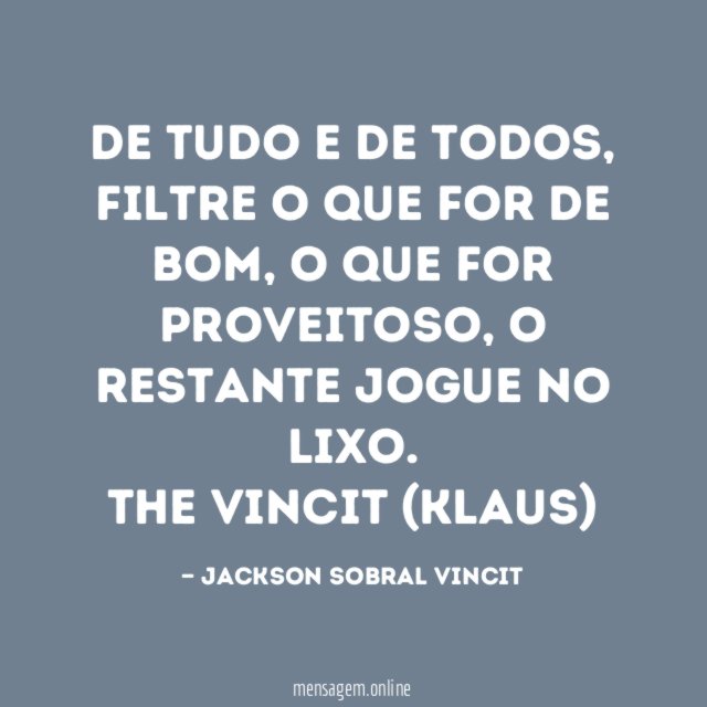 DE TUDO E DE TODOS
