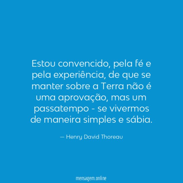 Estou convencido
