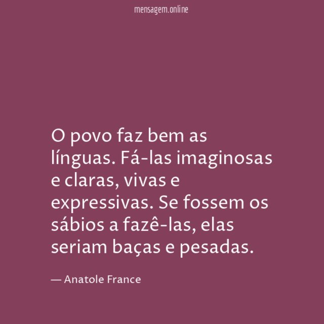 O povo faz bem as línguas