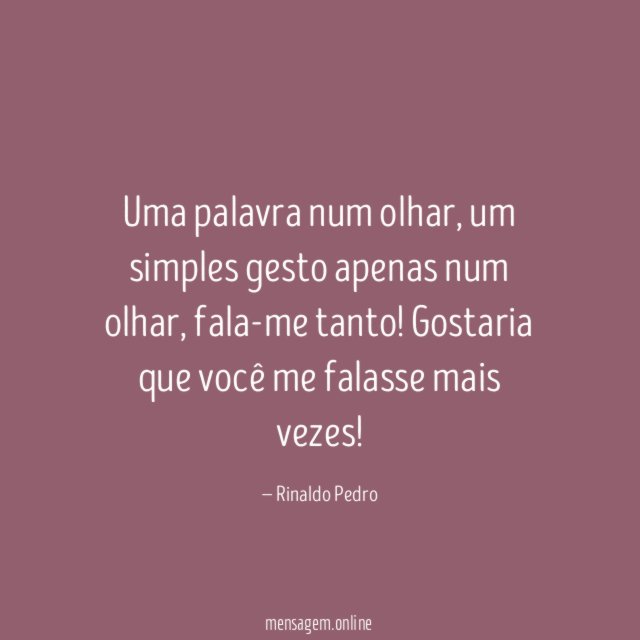 Uma palavra num olhar