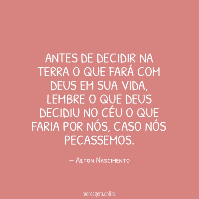 Antes de decidir na TERRA o que fará