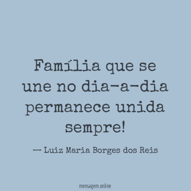 Família que se une no dia-a-dia permanece unida sempre