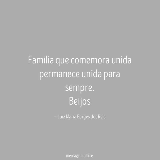 Família que comemora unida permanece unida para sempre