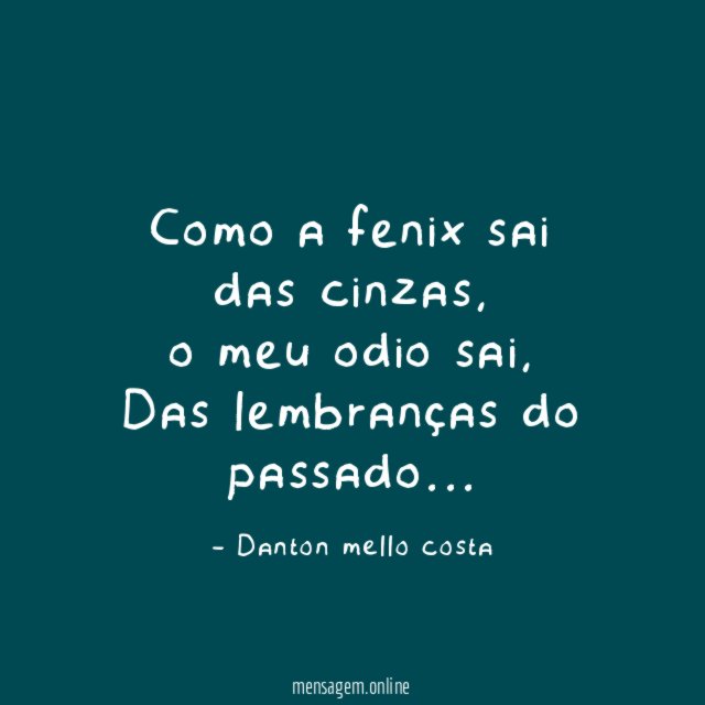 Como a fenix sai das cinzas