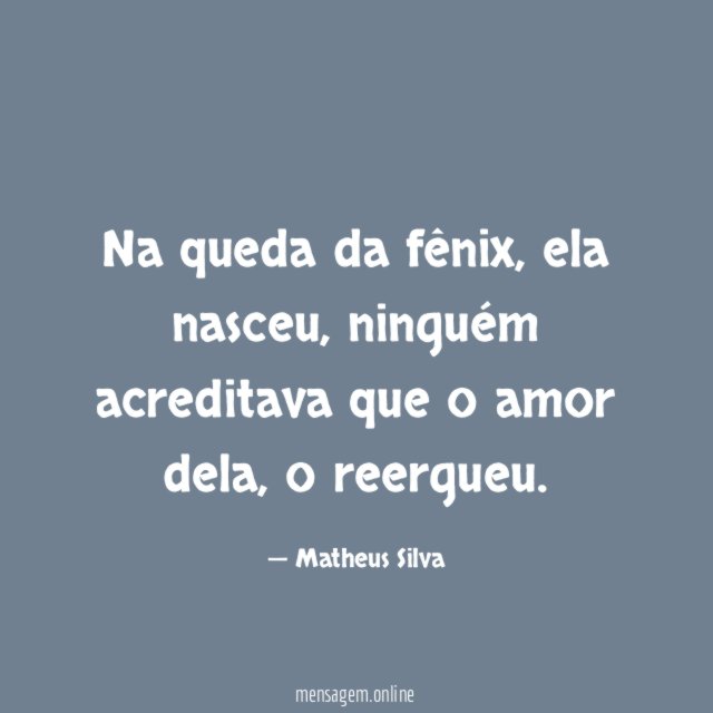 Na queda da fênix