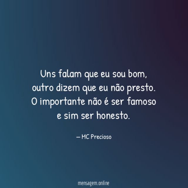Uns falam que eu sou bom