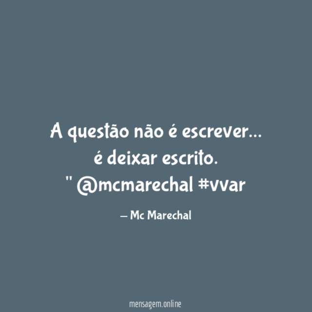 A questão não é escrever
