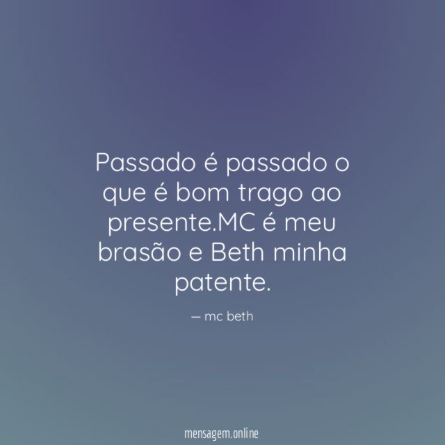 Passado é passado o que é bom trago ao presente