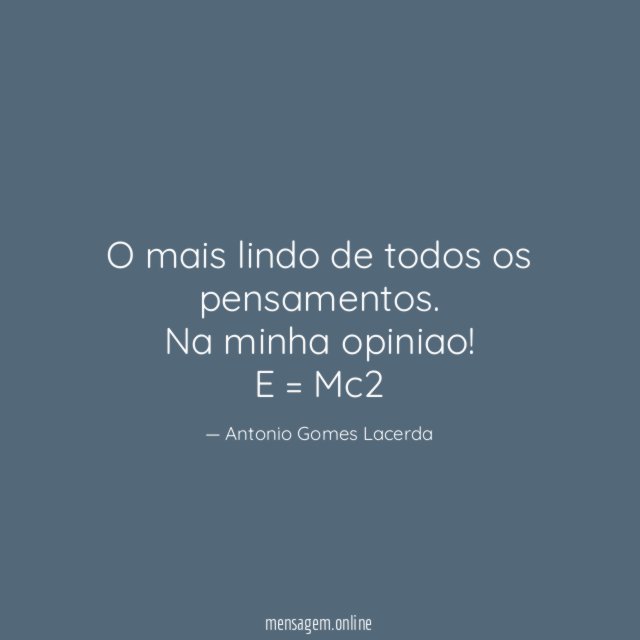 O mais lindo de todos os pensamentos