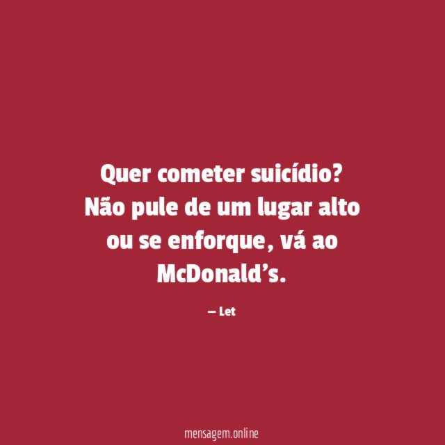 Quer cometer suicídio