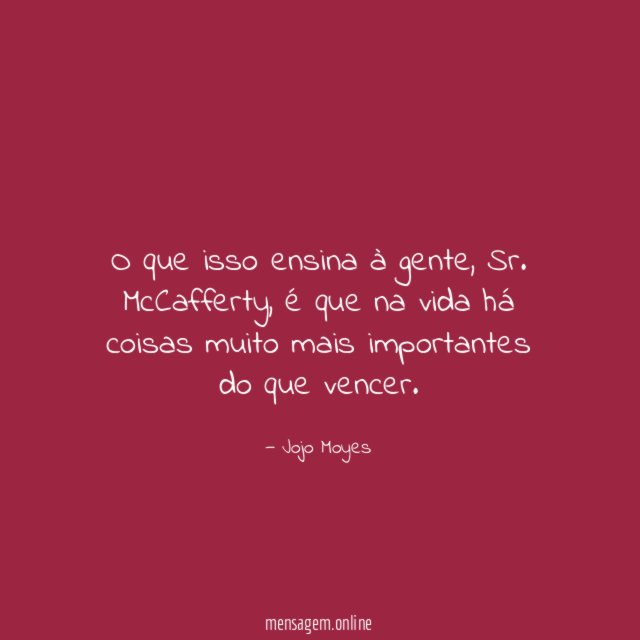 O que isso ensina à gente