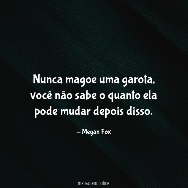 Nunca magoe uma garota