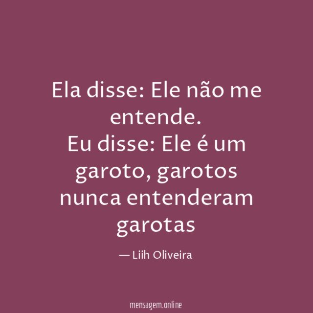 Ela disse