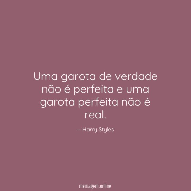 Uma garota de verdade não é perfeita