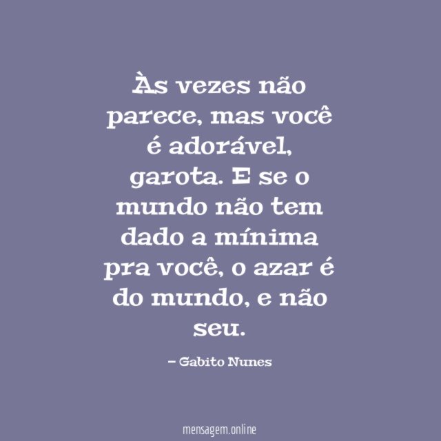 Às vezes não parece