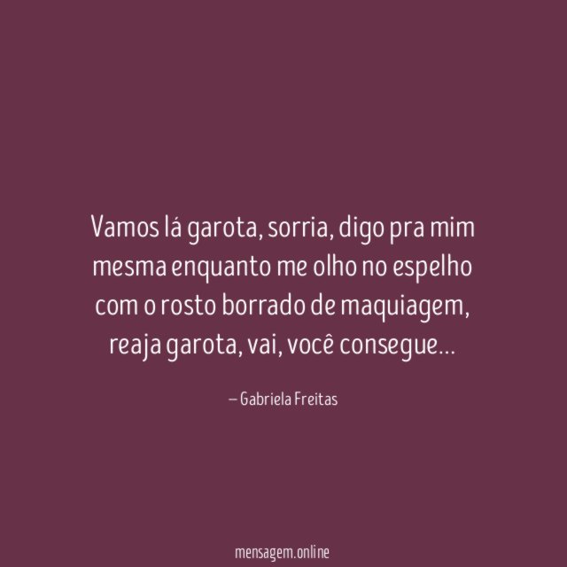 Vamos lá garota