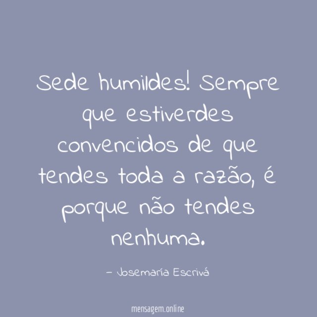 Sede humildes