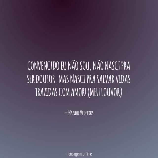 convencido eu não sou