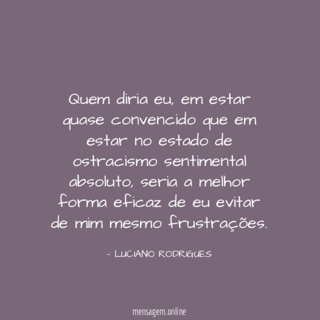 Quem diria eu