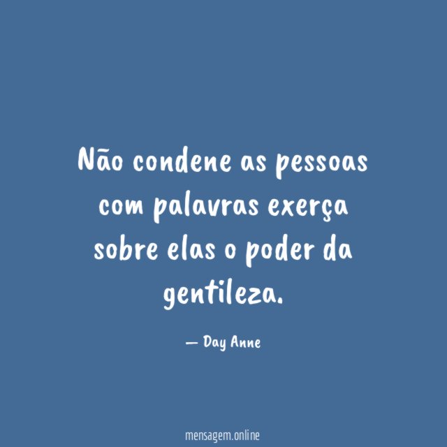 Não condene as pessoas com palavras exerça sobre