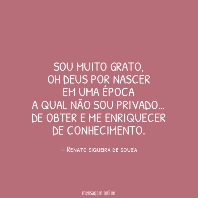 Sou muito grato