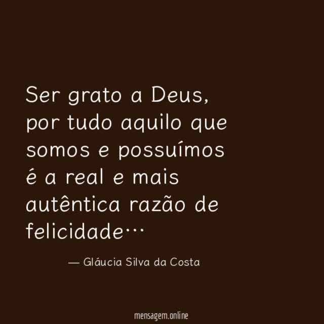 Ser grato a Deus