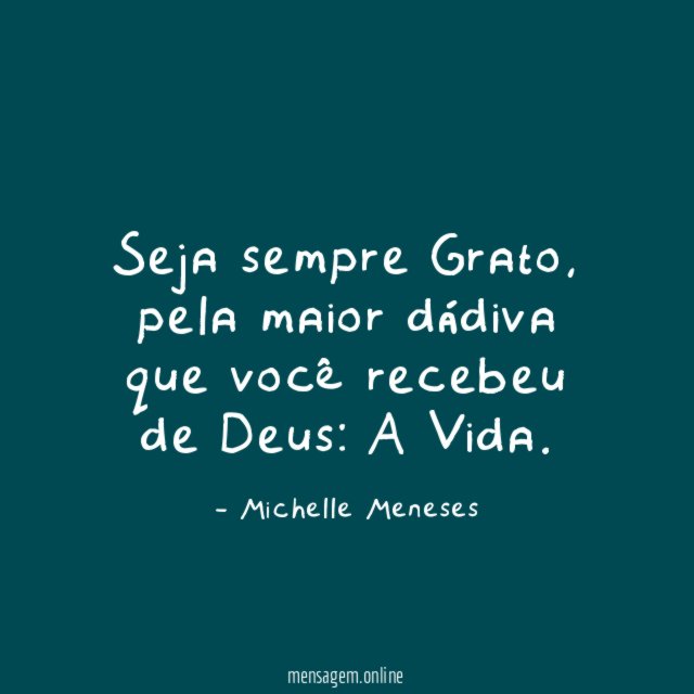 Seja sempre Grato