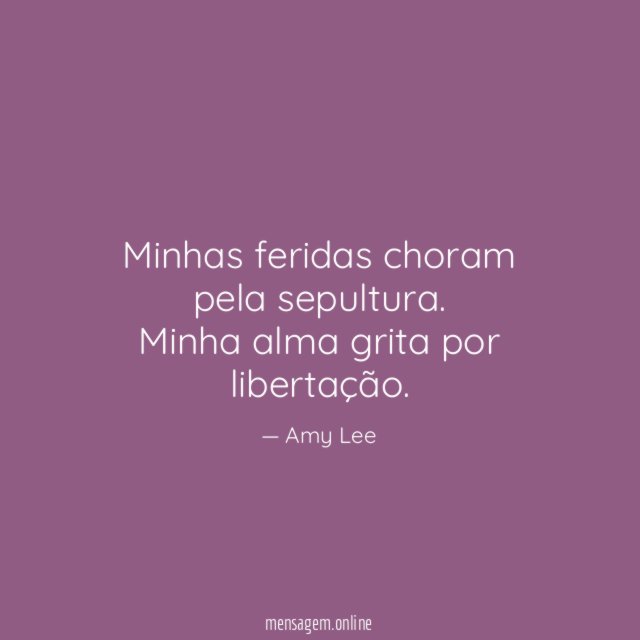 Minhas feridas choram pela sepultura