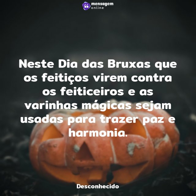 Neste Dia das Bruxas que os feitiços virem