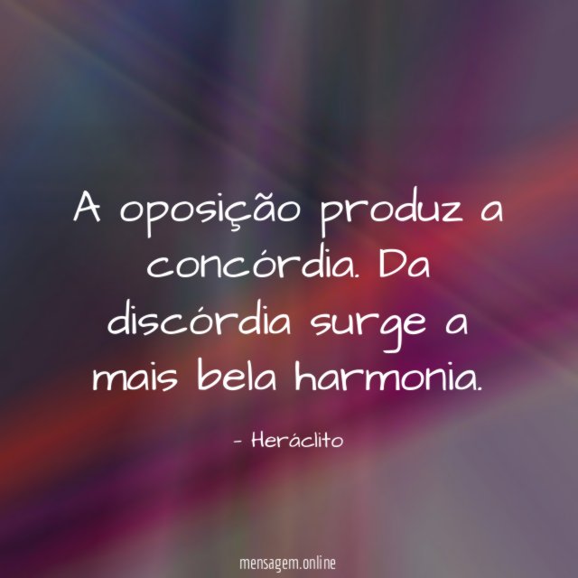 A oposição produz a concórdia