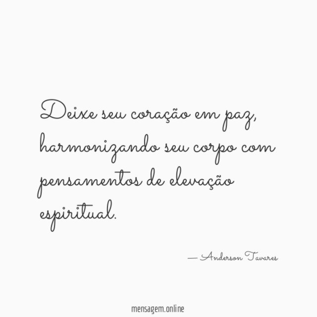 Deixe seu coração em paz
