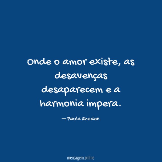Onde o amor existe
