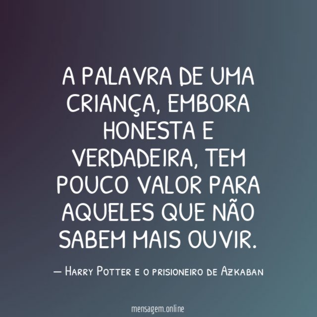 A palavra de uma criança
