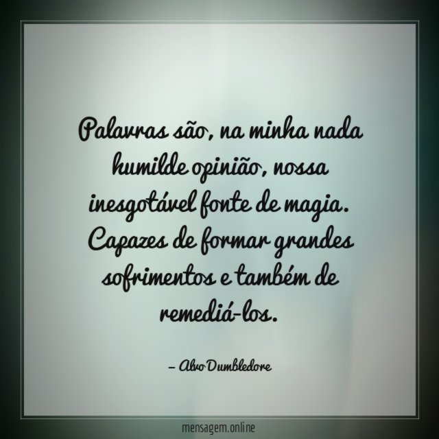Palavras são
