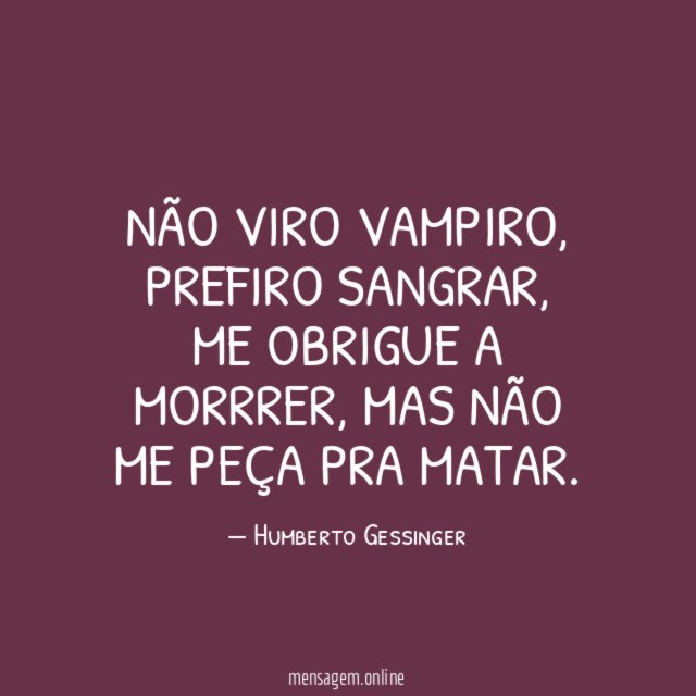 Não viro vampiro