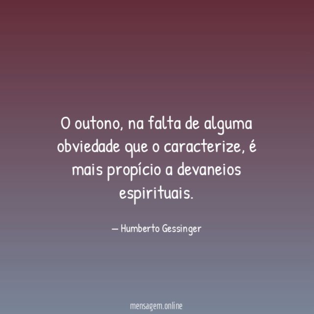 O outono