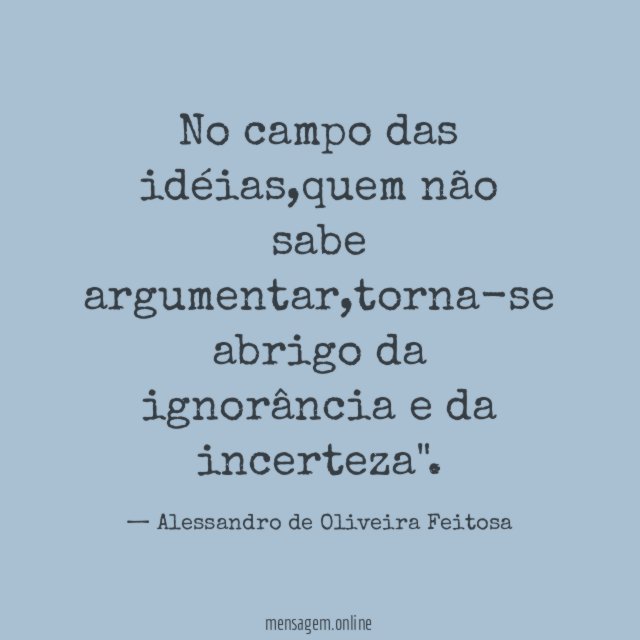 No campo das idéias